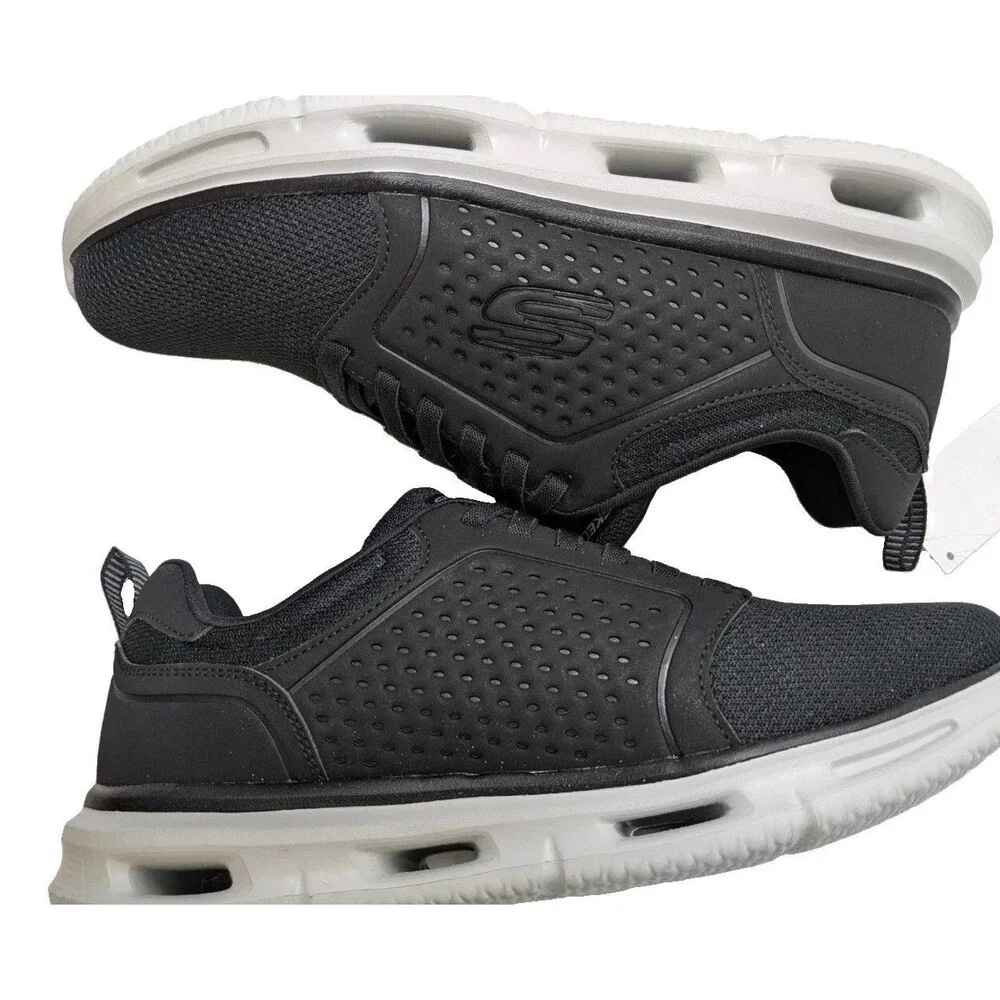 Skechers Swift Fit Glide-Lite Dual Men Size 13 Black Hands Free Slip On Sneaker